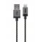Cabstone Apple Lightning szinkron/t�lt�k�bel USB2.0 0,3m fekete Apple-MFI - A k�szlet erej�ig
