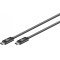Goobay USB-C k�bel USB 3.1 Gen2 3A 1m USB-C>USB-C 10Gbit/s fekete - A k�szlet erej�ig