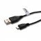 USB adatkábel Micro-USB 1m, fekete USB adatkábel Micro-USB 1m, fekete