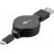 Goobay kih�zhat� Micro USB t�lt�- �s szinkronk�bel 1m USB A 2.0 Hi-Speed fekete - A k�szlet erej�ig