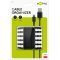 Goobay k�belrendez� 5-Slots fekete 2db/csomag ragaszt�s elt�vol�that�
