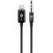Goobay Lightning audio k�bel Apple kompatibilis 3,5mm 1m fekete