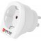 Skross orsz�gadapter Eur�pa USA 2- �s 3-p�lus� f�ldelt �s nem f�ldelt 100V1500W/250V3750W