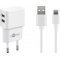 Goobay 12W USB-C dupla t�lt�k�szlet 2x USB-A csatlakoz� USB-C k�bel 1m feh�r