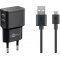 Goobay 12W Micro-USB dupla USB-A t�lt�k�szlet 1m fekete
