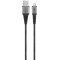 Goobay Micro-USB-USB-A textilk�bel 2m 2,1A 10,5W spacegrau/ez�st