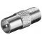 Goobay F-Adapter F aljzat Koax csatlakoz� cink adapter