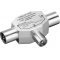 Goobay koaxi�lis T-adapter kett�s aljzat f�m csatlakoz�
