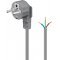 Goobay 2m szürke fém érintkezős csatlakozókábel 90° hajlított dugóval Goobay 2m szürke fém érintkezős csatlakozókábel 90° hajlított dugóval