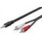 Goobay audio adapterk�bel 3,5mm sztere� jack 2x RCA (cinch) dug� 20m