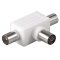 Goobay Koax-T-Adapter dupla koax csatlakoz� m�anyagb�l