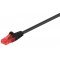 Goobay CAT 6 U/UTP h�l�zati k�bel 1m fekete CCA