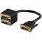 Goobay DVI-D eloszt�k�bel Dual-Link 24+1 t� 2x DVI-D aljzat Dual-Link