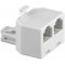 Goobay ISDN-T-Adapter RJ11 RJ14 6P4C 2x RJ11 RJ14 csatlakoz� feh�r
