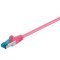 Goobay CAT 6A patchk�bel S/FTP 2m magenta LSZH