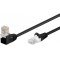 Goobay CAT 5e patchkábel 1x 90° szögben hajlított U/UTP fekete CCA 1,5 m Goobay CAT 5e patchkábel 1x 90° szögben hajlított U/UTP fekete CCA 1,5 m