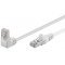 Goobay CAT 5e patchkábel 1x 90° hajlított F/UTP fehér 1x RJ45 90° csatlakozó Goobay CAT 5e patchkábel 1x 90° hajlított F/UTP fehér 1x RJ45 90° csatlakozó