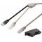 Goobay DSL Y eloszt� adapter RJ45 �s TAE csatlakoz�val k�belk�szlet