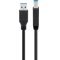 Goobay USB-A USB-B k�bel 1m USB 3.0 15 W 3 A 5 Gbit/s fekete