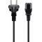 Goobay hálózati kábel 3m fekete CEE 7/7 C13 csatlakozó Goobay hálózati kábel 3m fekete CEE 7/7 C13 csatlakozó
