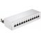 Goobay CAT 5e 12 portos STP mini asztali patch panel f�m h�zban