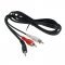 Audio-video k�bel 3,5mm csatlakoz� - 2x RCA (cinch) csatlakoz� 1,5m