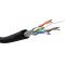 Goobay CAT 6 k�lt�ri h�l�zati k�bel 100m fekete PE k�peny CCA AWG 24/7 sodrott