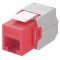 Goobay Keystone Modul RJ45 CAT 6A UTP 16,5mm piros