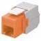 Goobay Keystone Modul RJ45 CAT 6A UTP 16,5mm narancs