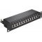 Goobay CAT 6a 12 Port 10 h�velykes (25,4 cm) STP patch panel fekete