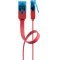 Goobay CAT 6A lapos patchk�bel U/UTP 0,5m piros