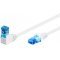 Goobay CAT 6A patchk�bel 1m 1x 90� sz�gletes U/UTP feh�r CCA