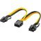 Goobay tápkábel 8 tűs aljzat 2x 6+2 tűs PCIe Y adapterhez Goobay tápkábel 8 tűs aljzat 2x 6+2 tűs PCIe Y adapterhez