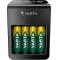 Varta LCD Plug Charger+ 57687 h�l�zati adapter 4x AA 2100mAh elemekkel egy�tt NiMH