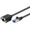 Goobay CAT 6A h�l�zati hosszabb�t� k�bel S/FTP 0,5m fekete