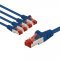 Goobay CAT 6 patchkábel S/FTP 1m kék 5db/csomag Goobay CAT 6 patchkábel S/FTP 1m kék 5db/csomag