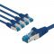 Goobay CAT 6A patchk�bel S/FTP 1m k�k 5db/csomag