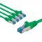 Goobay CAT 6A patchk�bel S/FTP 5m z�ld 5db/csomag LSZH