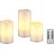 Goobay 3db/csomag LED val�di viaszos gyertya feh�r id�z�t�vel t�vir�ny�t�val dimmelhet�