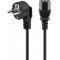 Goobay 2,5m abgewinkeltes Kaltger�tekabel C13 Schutzkontaktstecker