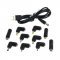 OTB USB Ladekabel mit DC Stecker und Adaptern - Universal - 10-teilig