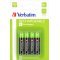 Verbatim el�re felt�lt�tt AAA (mikro) Akkumul�tor 1.2V 1000mAh 4db/csomag NiMH