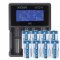 Helyettes�t� Akkumul�tor CR123A 3,7V 850mAh 8db/csomag + LCD gyors t�lt� Li-Ion