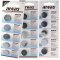 Arcas gomb gombelem csomag 5db CR2025, 5db CR2032, 5db CR2016 2+1 ingyen