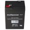 Multipower MP5-6 6V 5Ah Faston 4,8mm Akkumul�tor AGM �lom-zsel�s