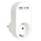Eurocsatlakoz� aljzat 2 db USB kimenettel, max. 2400 mA USB t�lt�si �rammal, feh�r sz�n�