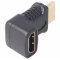 HDMI jobb sz�g� adapter HDMI A dug� HDMI A aljzat aranyozott �rintkez�k kompakt