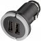 Dual USB aut�s adapter 12V/24V 2,1A 2x USB szivargy�jt� fekete