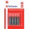 Verbatim alk�li elem, mikro, AAA, LR03, 1,5 V pr�mium, kiskereskedelmi bubor�kcsomagol�s