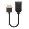 HDMI Flex adapter fekete HDMI A dug� HDMI A aljzat 0,1m